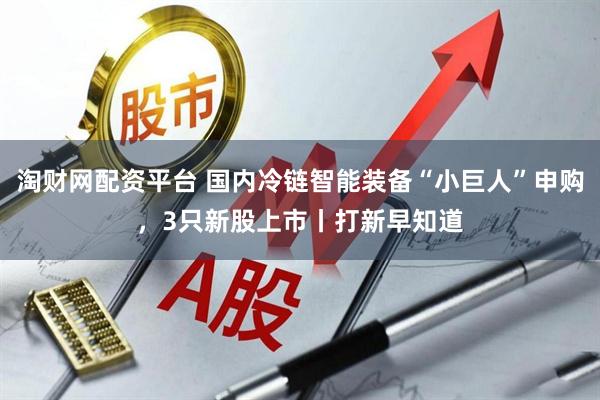淘财网配资平台 国内冷链智能装备“小巨人”申购，3只新股上市丨打新早知道
